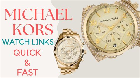 how to remove links from michael kors watch|michael kors replacement watch links.